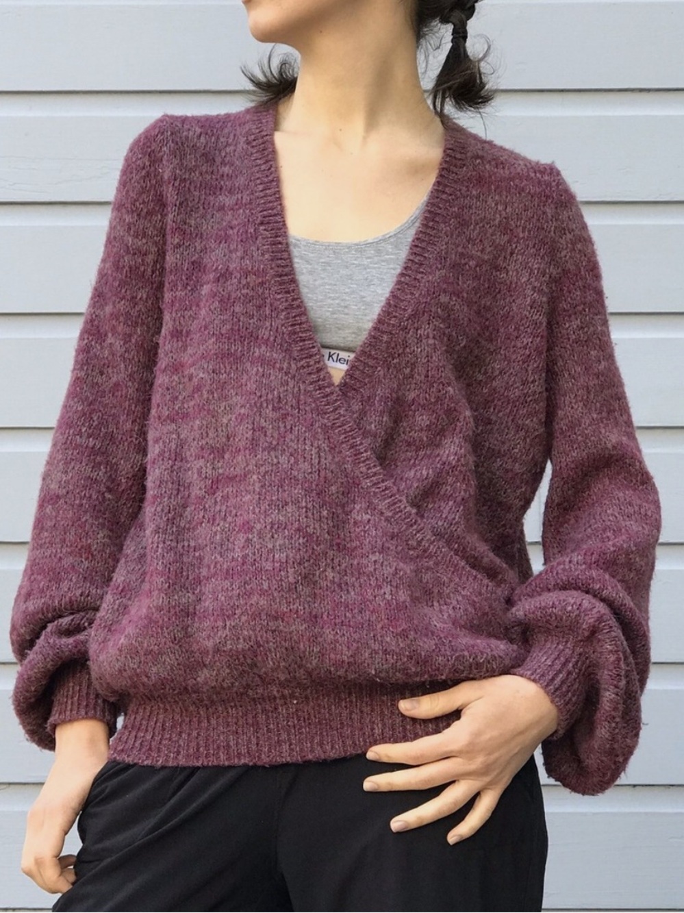 Free People Karina Wrap Sweater Medium